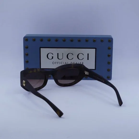 Gucci GG1784S 002 Cat Eye Sunglasses - Dark Havana/Brown  display picture 1